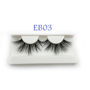 High quality 3D real mink 25mm lashes luxury mink strip