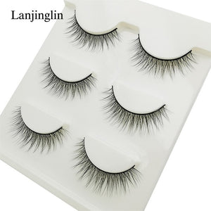 natural false eyelashes 3D mink lashes