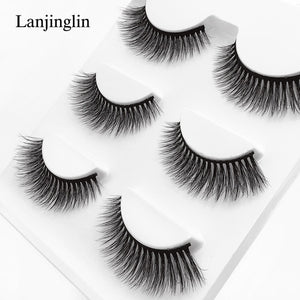 natural false eyelashes 3D mink lashes