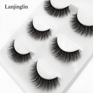 natural false eyelashes 3D mink lashes