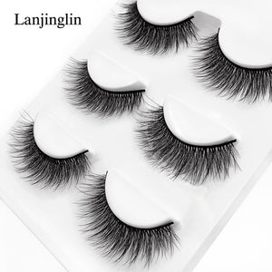 natural false eyelashes 3D mink lashes