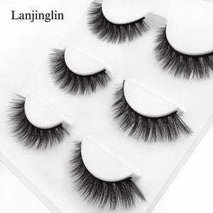 natural false eyelashes 3D mink lashes