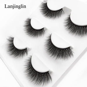 natural false eyelashes 3D mink lashes