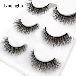 natural false eyelashes 3D mink lashes