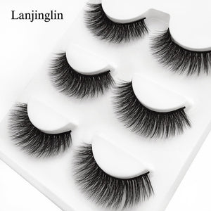 natural false eyelashes 3D mink lashes