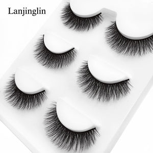 natural false eyelashes 3D mink lashes