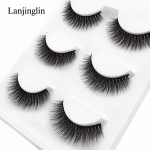 natural false eyelashes 3D mink lashes