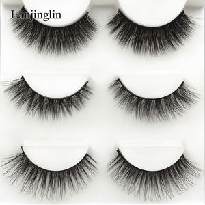 natural false eyelashes 3D mink lashes