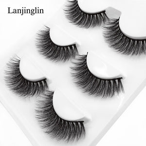 natural false eyelashes 3D mink lashes