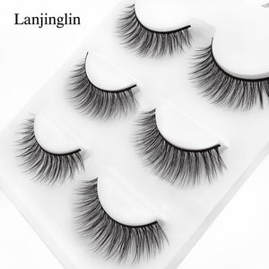natural false eyelashes 3D mink lashes