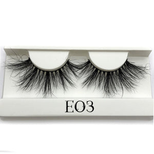 25mm False Eyelashes Wholesale Thick Strip 25mm 3D Mink Lashes