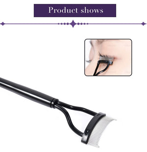Lash Separator Lift Curl Metal Brush Mascara Guide Applicator
