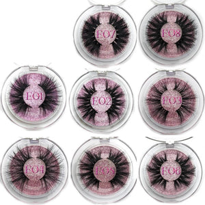 25mm False Eyelashes Wholesale Thick Strip 25mm 3D Mink Lashes