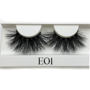 25mm False Eyelashes Wholesale Thick Strip 25mm 3D Mink Lashes