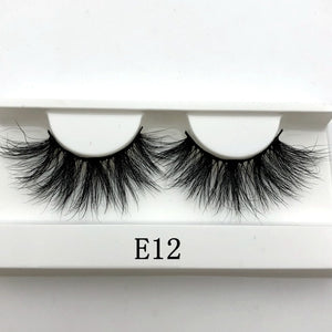 25mm False Eyelashes Wholesale Thick Strip 25mm 3D Mink Lashes