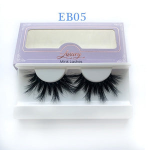 High quality 3D real mink 25mm lashes luxury mink strip