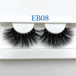 High quality 3D real mink 25mm lashes luxury mink strip
